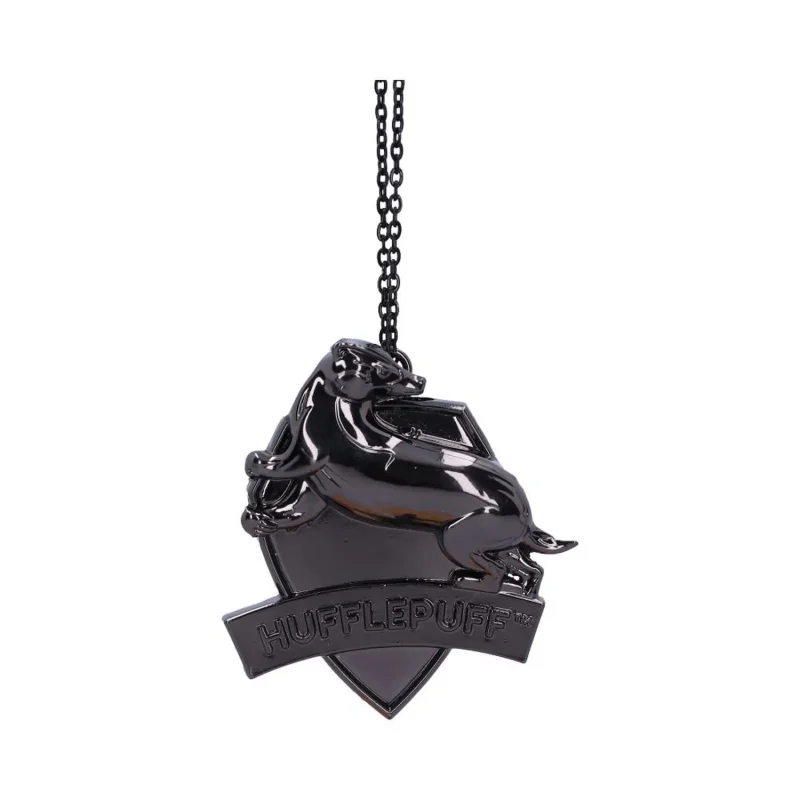 hp hufflepuff crest silver hanging ornament