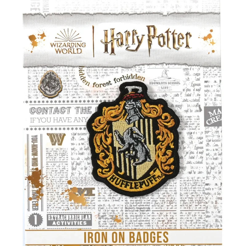 hp hufflepuff iron on badge