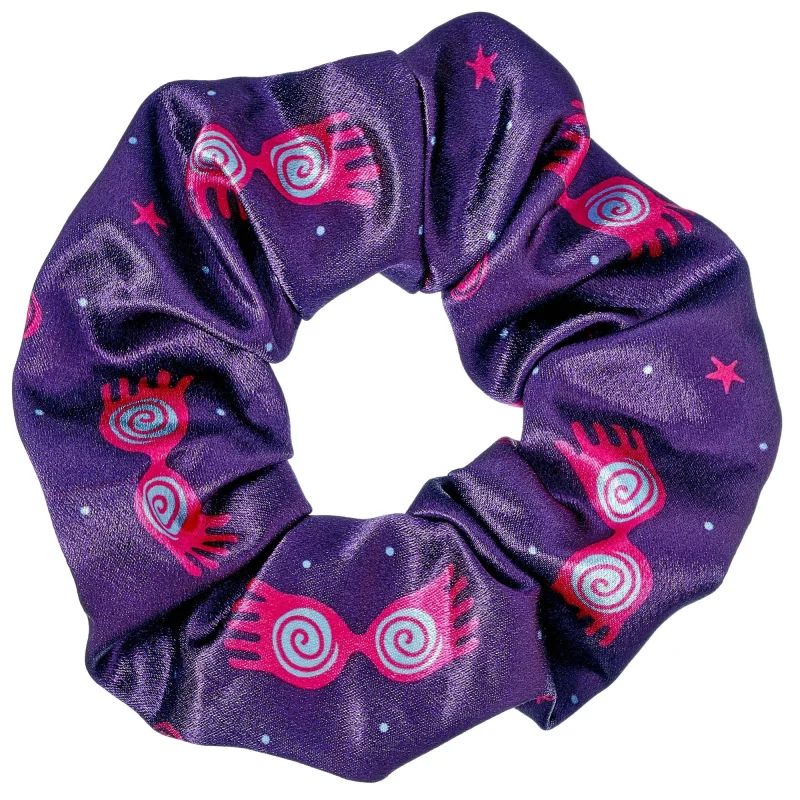 hp luna lovegood pink navy hair scrunchie