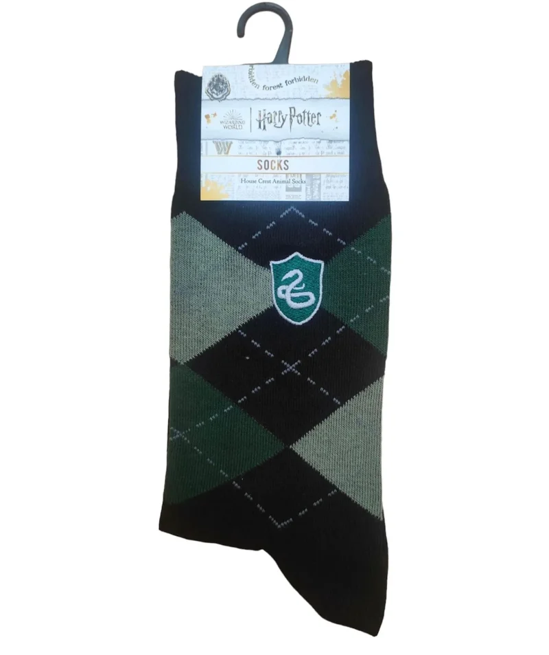 hp slytherin argyle knit socks