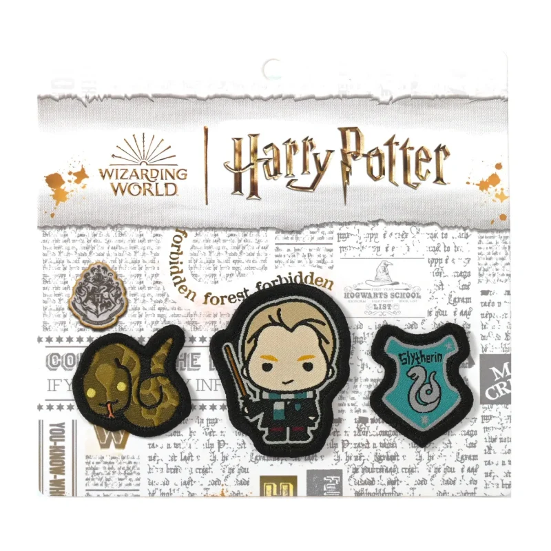 hp slytherin mini iron on badge set