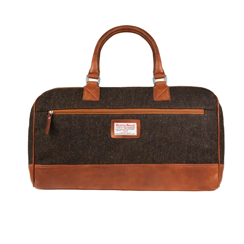 ht leather weekender bag dark brown barleycorn tan