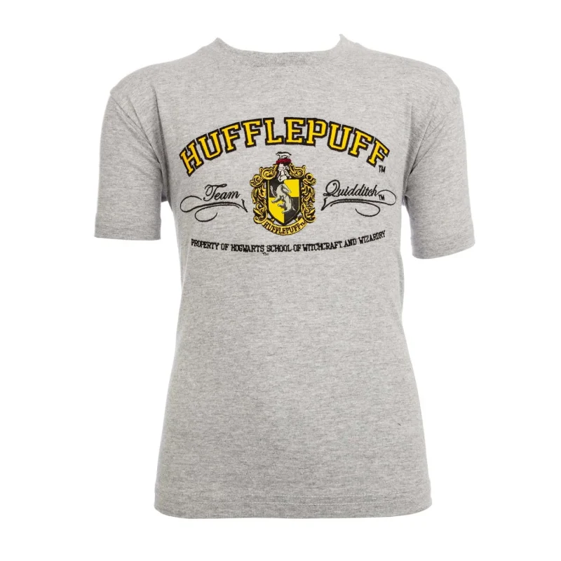 hufflepuff applique kids grey tee