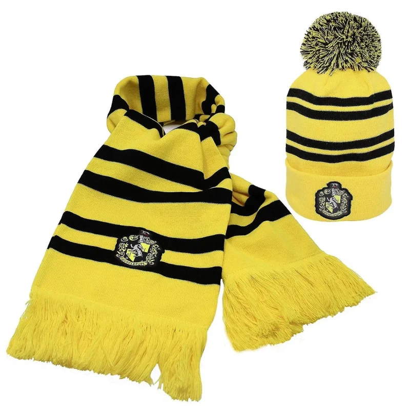 hufflepuff harry potter scarf hat set