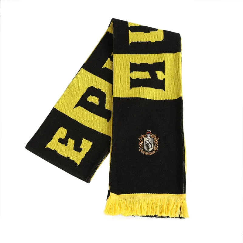 hufflepuff long embroidered harry potter scarf