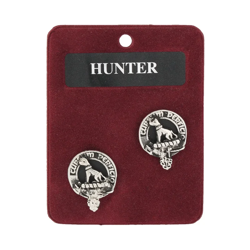 hunter art pewter cufflinks