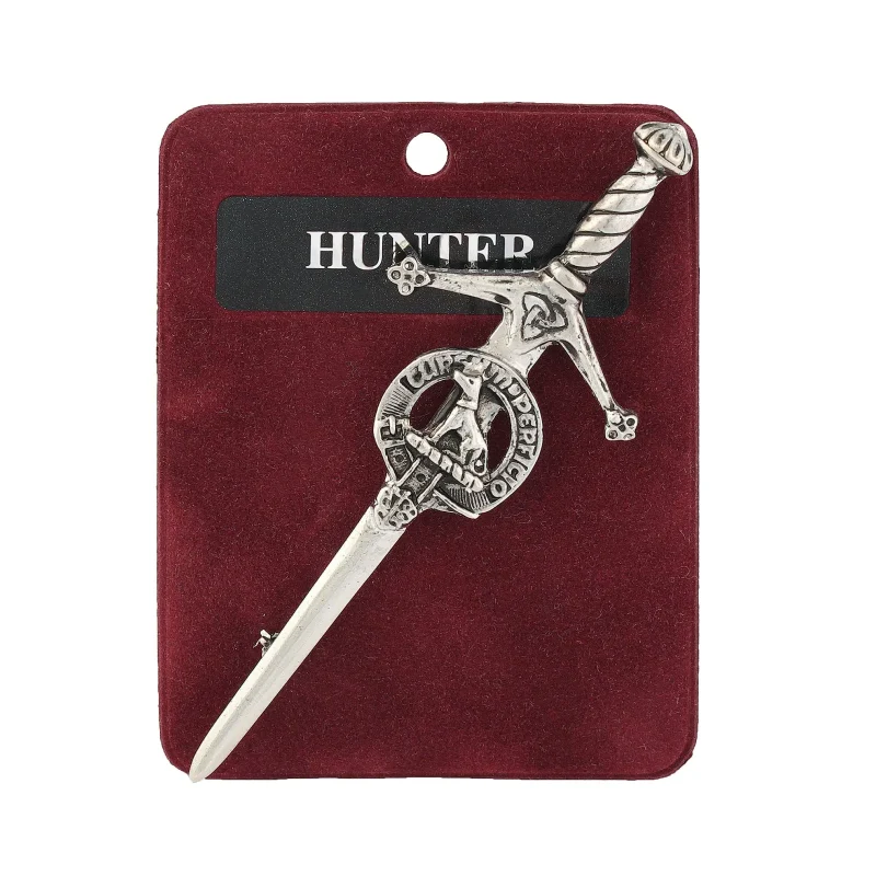 hunter art pewter kilt pin