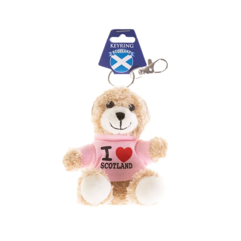 i heart scotland soft toy keyring