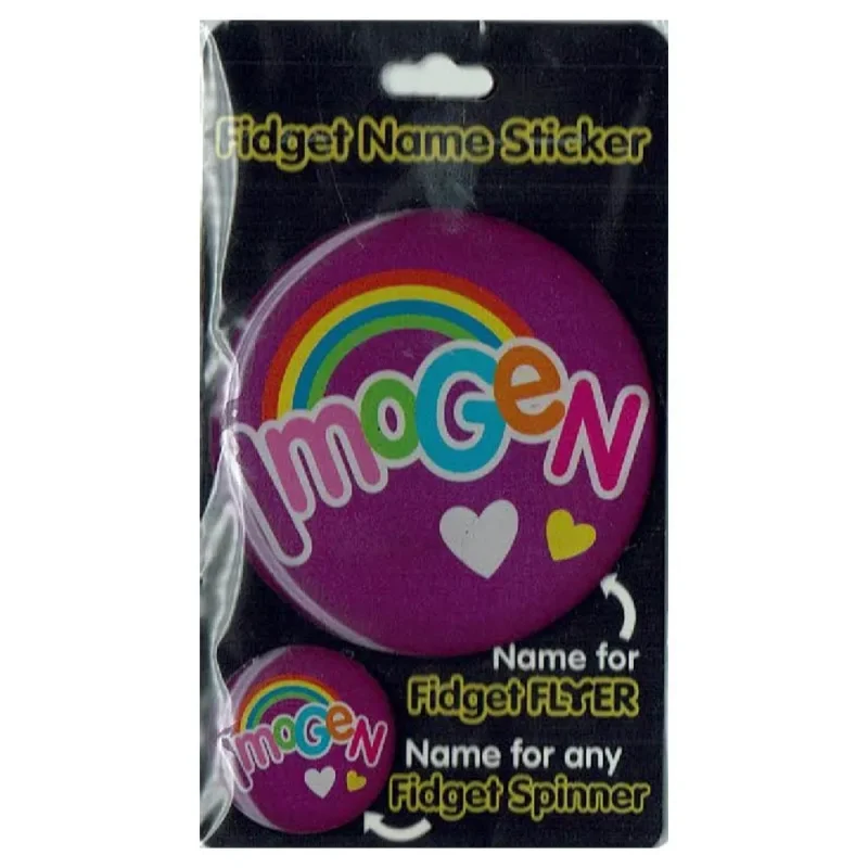 imogen fidget flyer name stickers