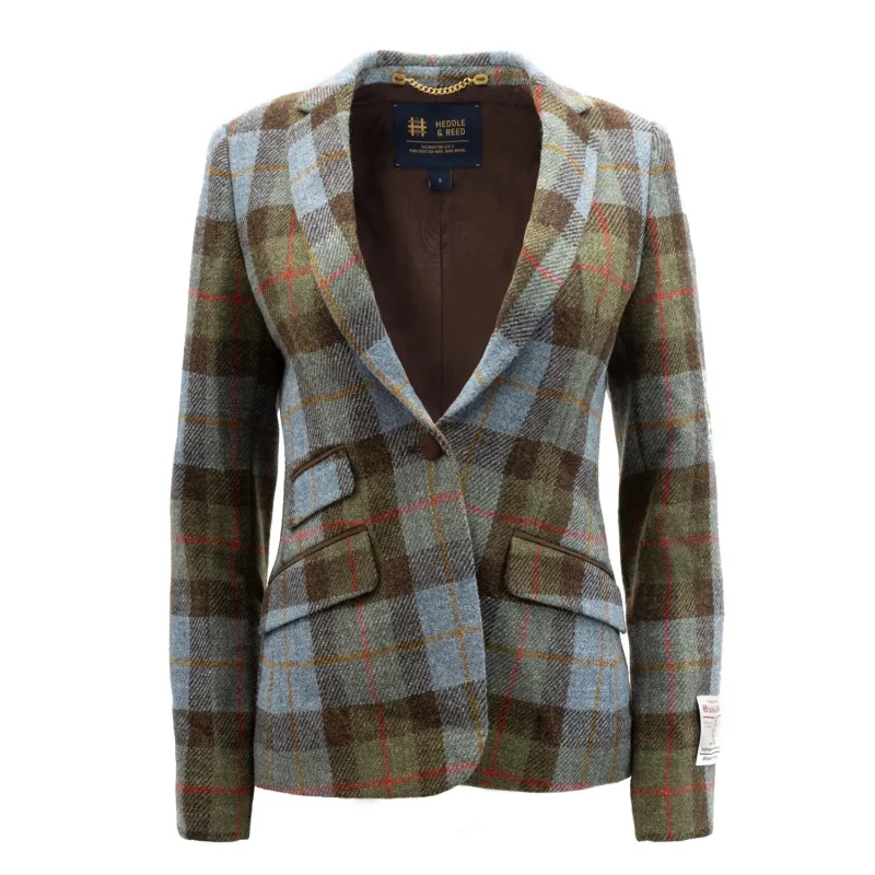 iona harris lovat check tweed jacket for women