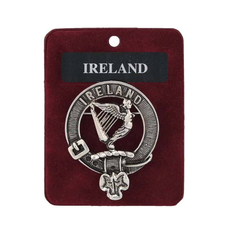 irish art pewter clan badge