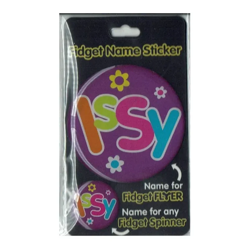 issy fidget flyer name stickers