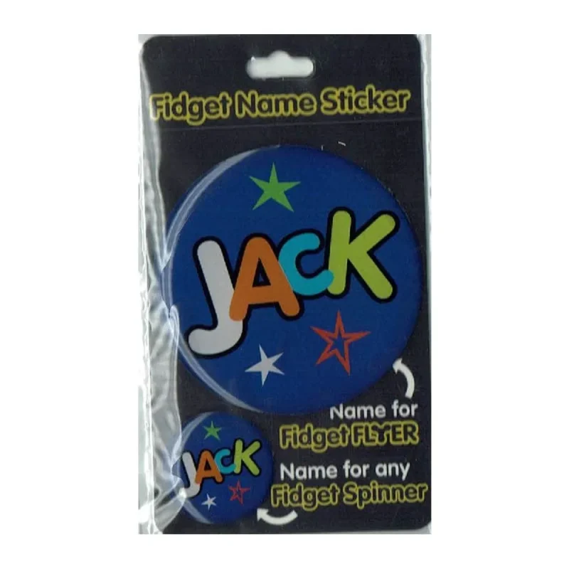 jack personalized fidget flyer stickers