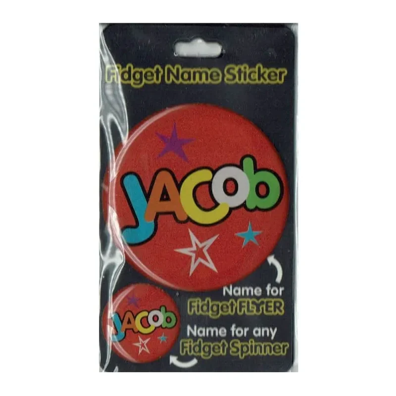 jacob name fidget flyer stickers