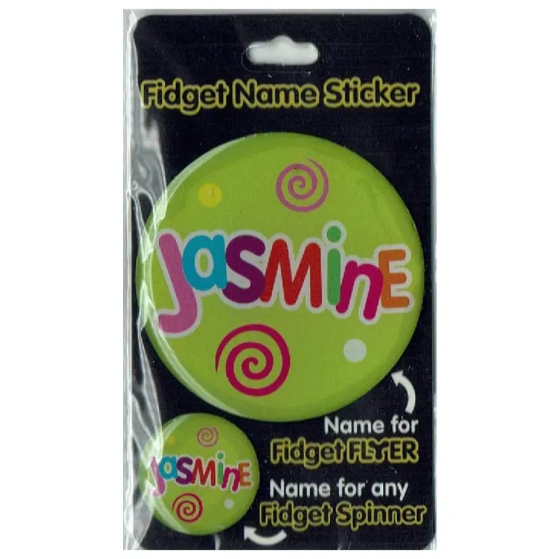 jasmine fidget flyer name stickers