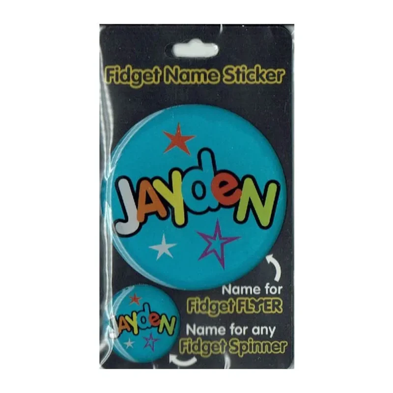 jayden fidget flyer name stickers