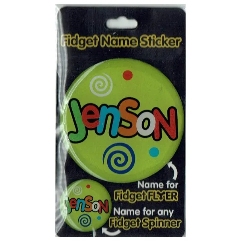 jenson fidget flyer name stickers