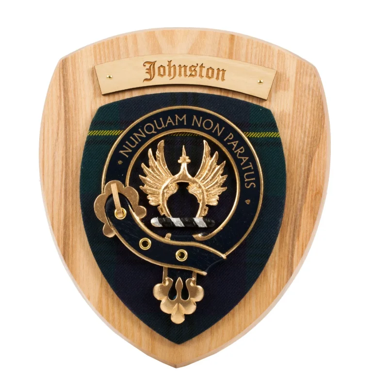 johnston clan crest wall plaque