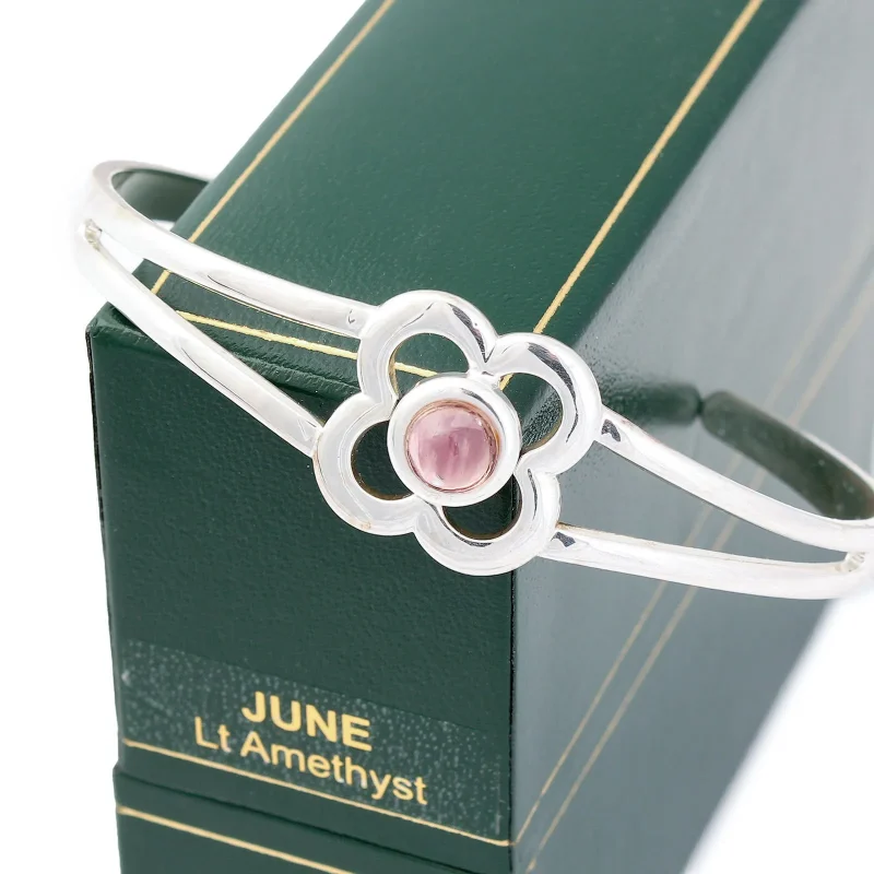 june birthstone charm bangle