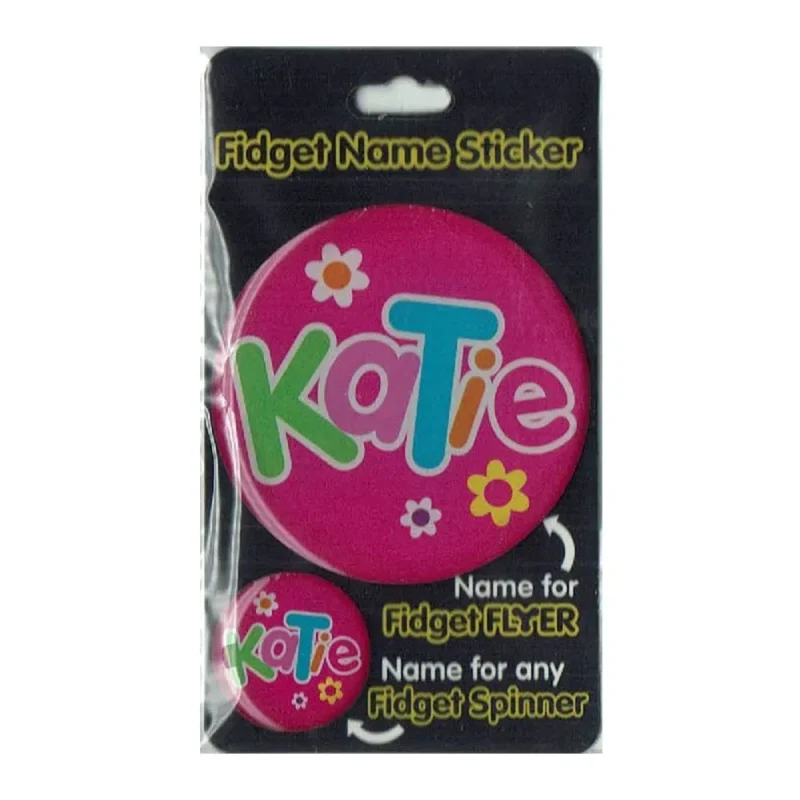 katie fidget flyer name stickers