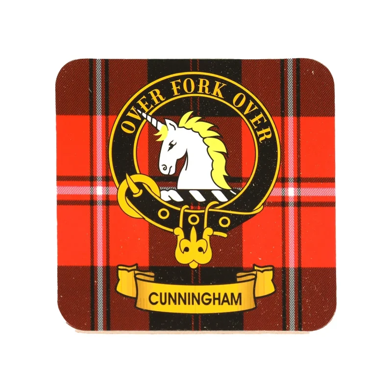 kc clan cunningham cork coasters