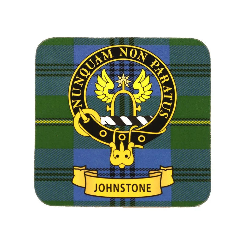 kc clan johnstone cork coaster set