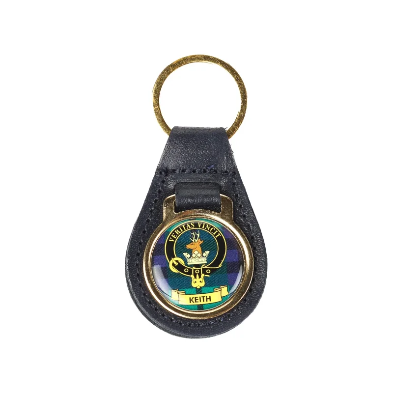 kc clan keith leather key fob