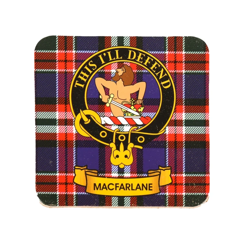 kc clan macfarlane cork coasters