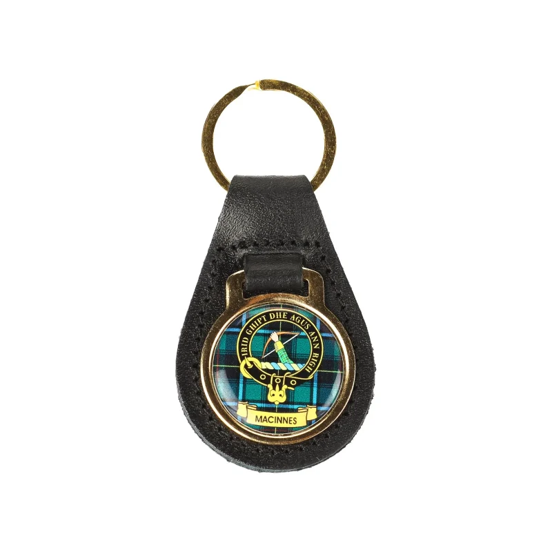 kc clan macinnes leather key fob