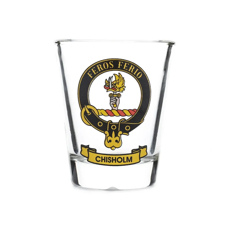 kc clan tot glass chisholm unique drinking glass