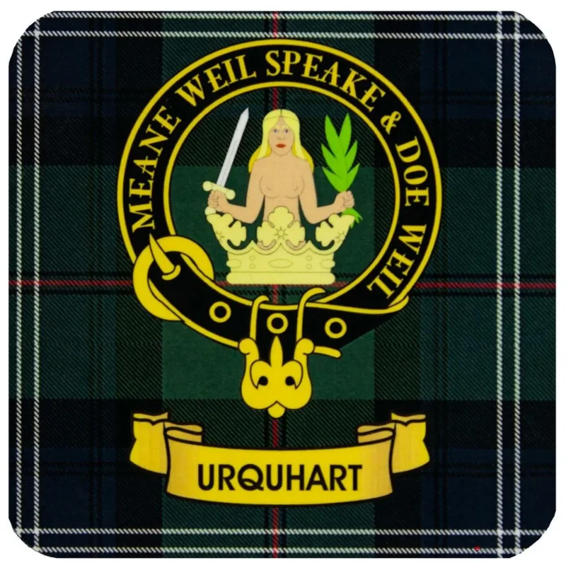 kc clan urquhart cork coasters set