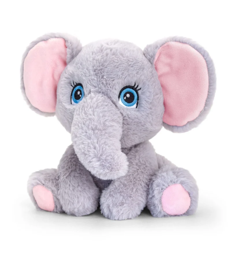 keeleco adoptable world elephant 16cm plush scaled