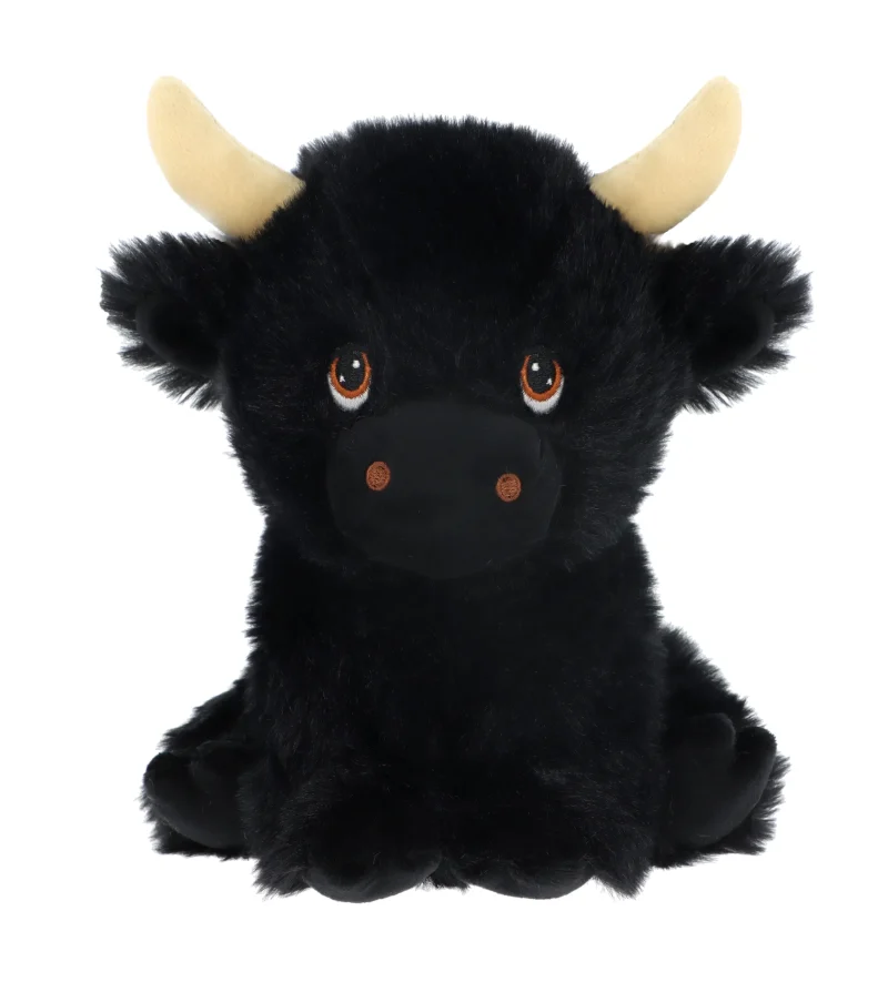 keeleco black shaggy cow hair rug scaled