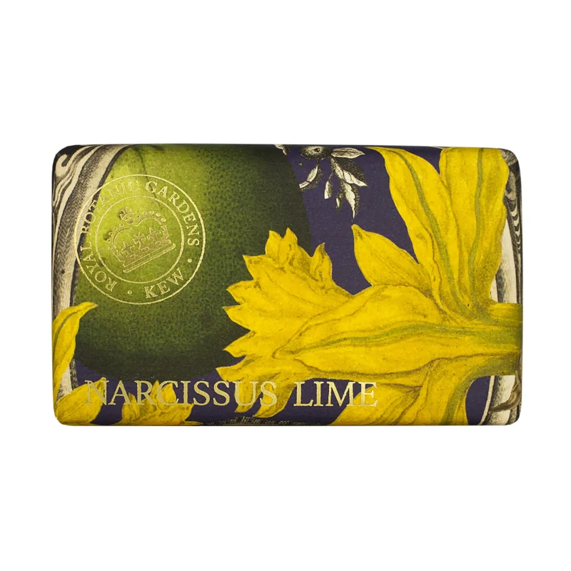 kew gardens lime narcissus handmade soap scaled