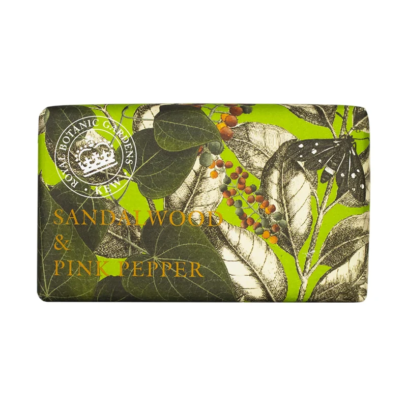 kew gardens sandalwood pink pepper soap bar scaled