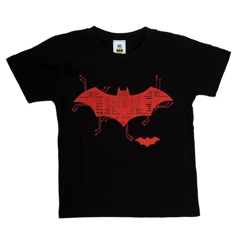 kids batman t shirt black tech logo