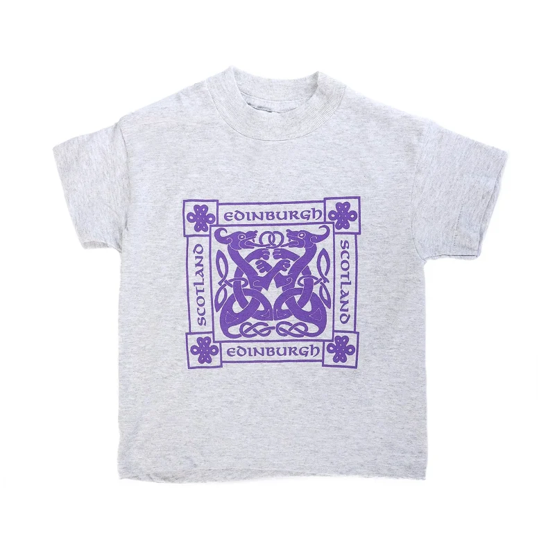 kids celtic square t shirt grey purple