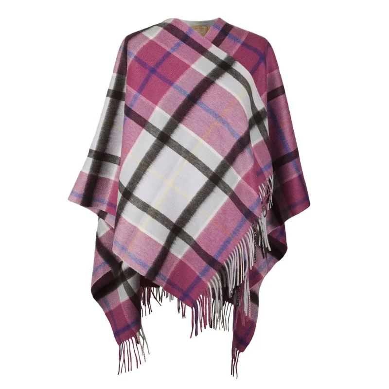 kids dunedin cashmere cape big check aston opal coulis