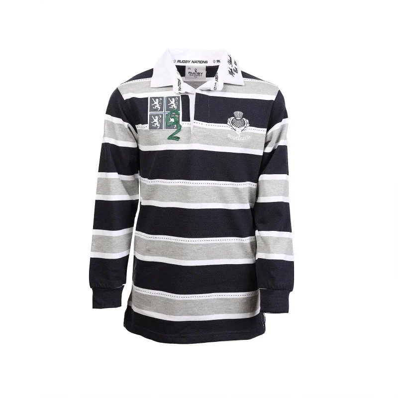 kids l s grey navy 62 edinburgh rugby shirt