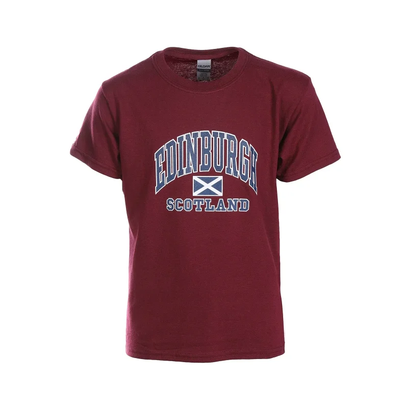 kids maroon harvard print edinburgh t shirt