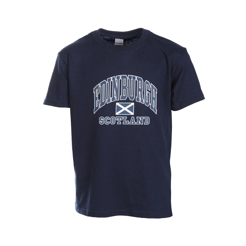 kids navy harvard print t shirt