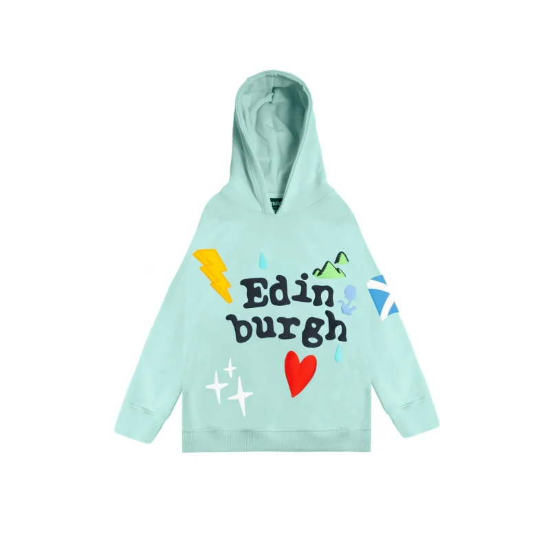 kids scotland 3d puff hoodie aqua