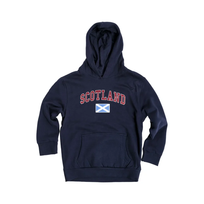 kids scotland harvard hooded top navy