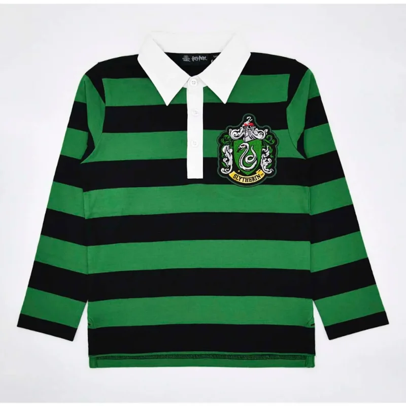 kids slytherin rugby long sleeve tee