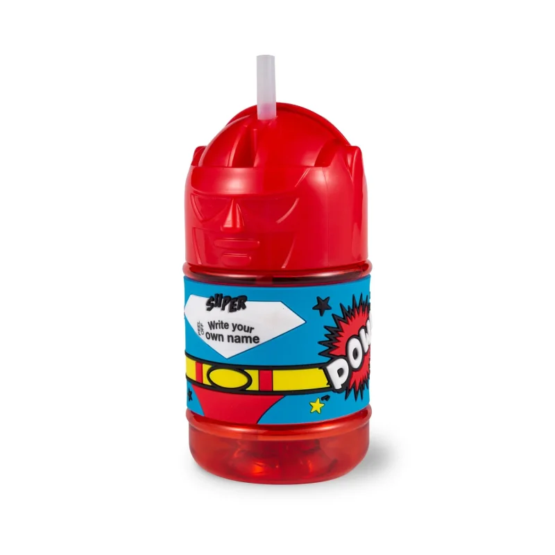 kids superhero drink bottle red 1 pack