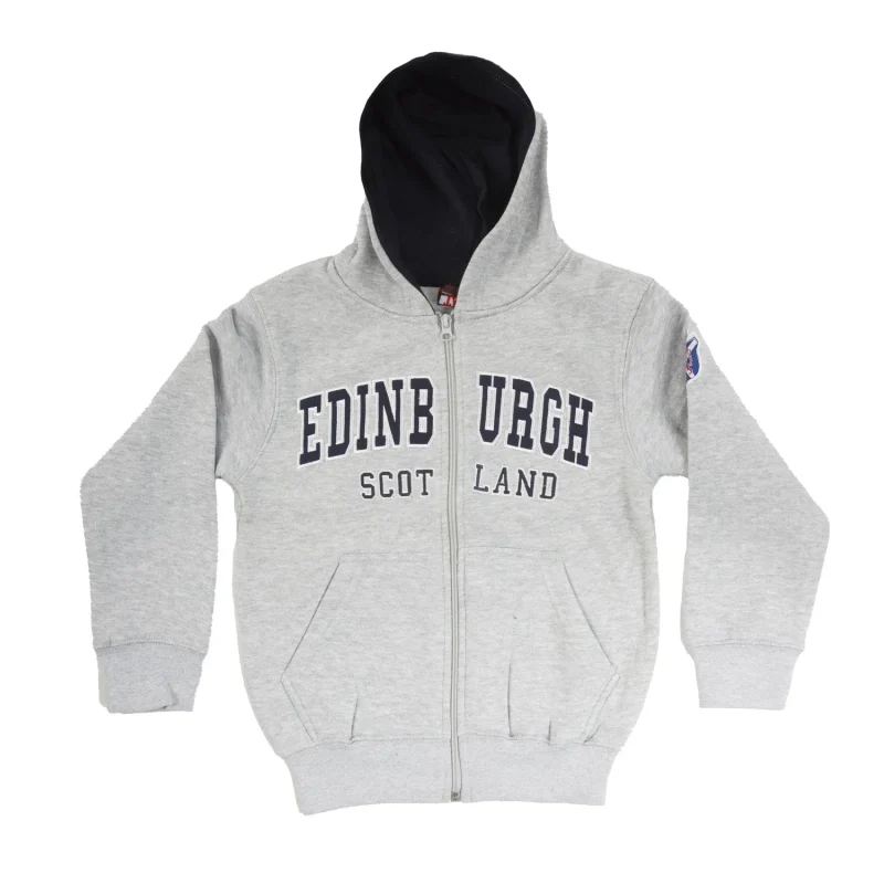 kids zip hoodie edin flag shield lion print