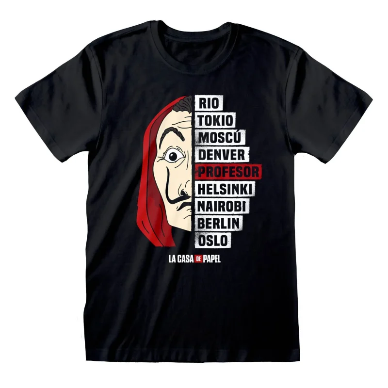 la casa de papel names graphic tee