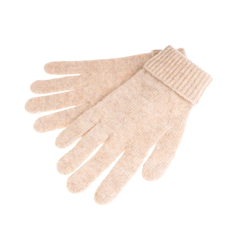 ladies lambswool gloves natural scaled