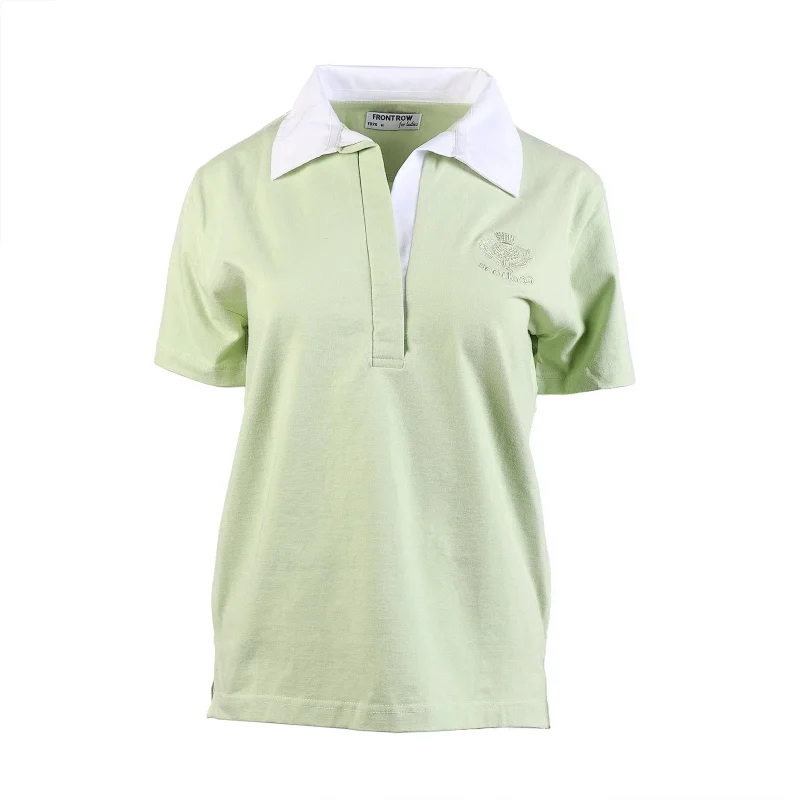 ladies short sleeve rugby top pistachio