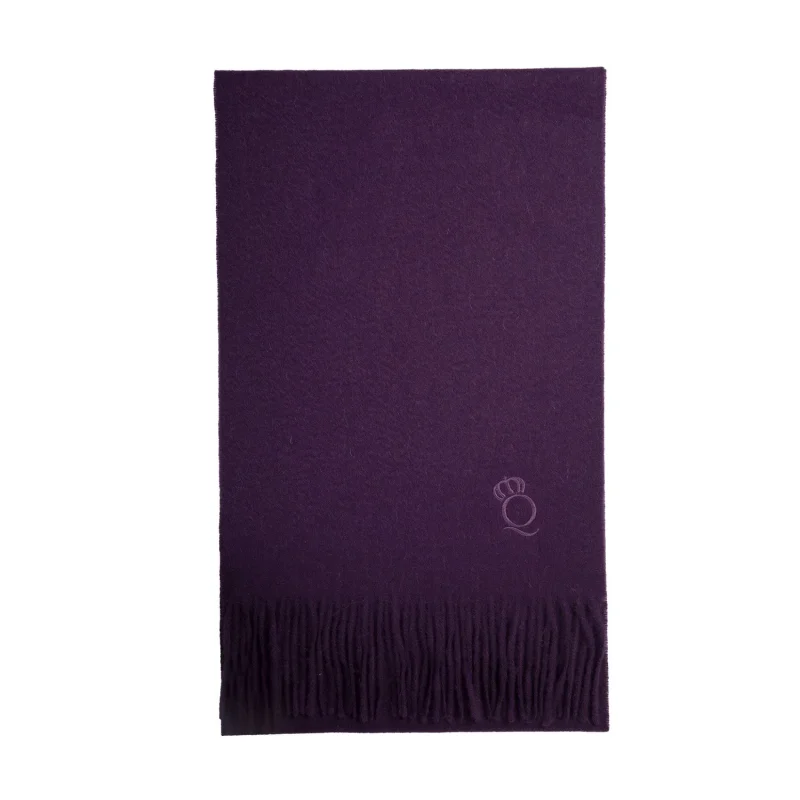 lambswool ladies plain scarf napa purple